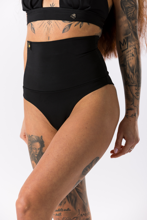 GoldBee Swimsuit with High Waist Black, XS - 5