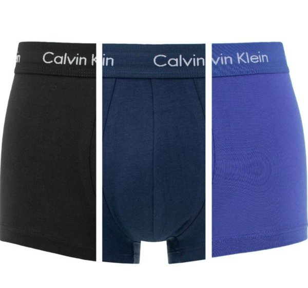 Calvin Klein 3Pack Boxerky Black, Blue & Blue Royal LR - 6