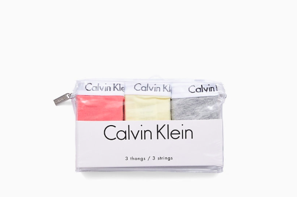 Calvin Klein 3Pack Tangá Pomelo, Polar Lights&Grey - 7